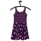 Purple with Pink Hearts Skater Dress ~ Sharon Dawn Collection