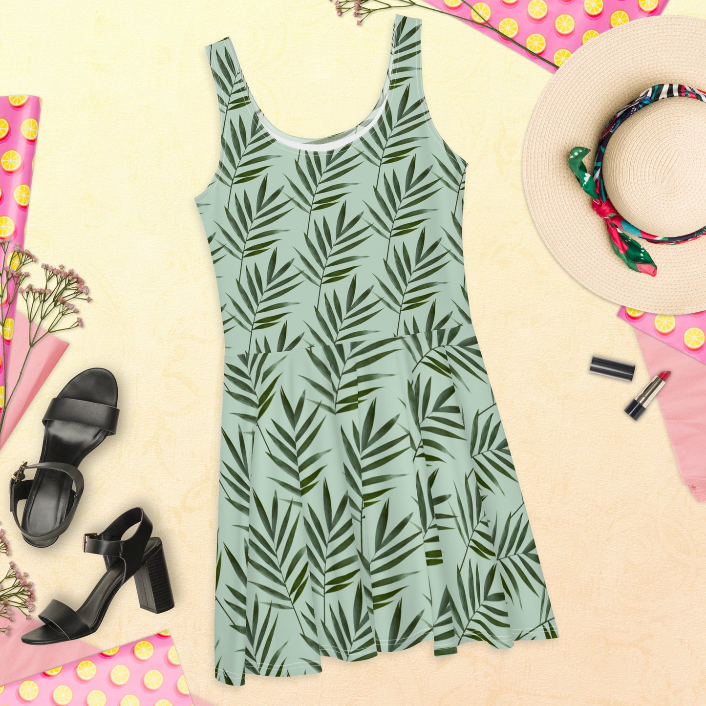 Palms - Skater Dress ~ Sharon Dawn Collection