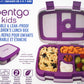 Bentgo Kids Durable & Leak-Proof Children's Lunch Box - Purple (Ages 3-7 years)