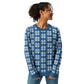 Snowflakes on Blue - Knitted crew neck sweater ~ Sharon Dawn Collection (Sale Price: $100.99 CAD)