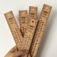 12"/30cm Wooden Ruler with Lettering/Type Reference