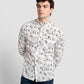 Floral Outline Print Casual Button-Down Long Sleeve Shirt (Sale Price: $107.99 CAD)