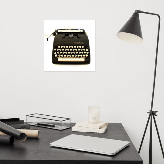 Vintage Grey Typewriter - Poster ~ Sharon Dawn Collection