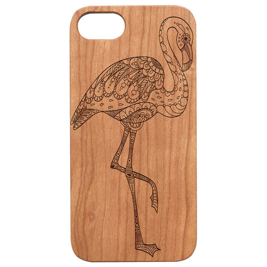 Flamingo Mandala - Engraved - Cell Phone Case