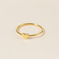 Minimalist Heart Gold Ring Silver Ring (18k gold/18k rose gold/925 sterling silver)