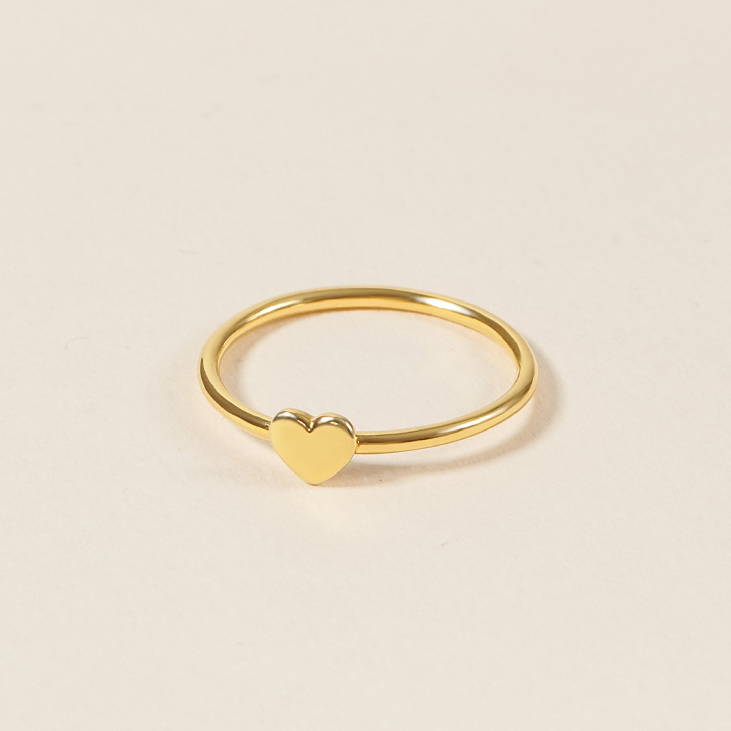 Minimalist Heart Gold Ring Silver Ring (18k gold/18k rose gold/925 sterling silver)