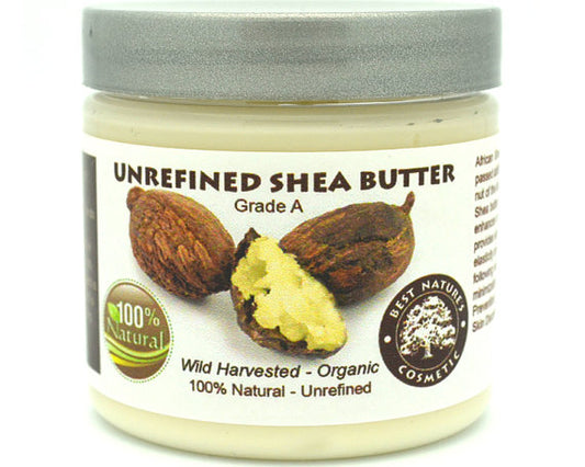 Pure Shea Butter Organic Unrefined Wild Harvested 100% Natural - for hands/hair/lips