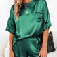 Women's Satin Pajamas Short Sleeved Lounge PJ's (Sale Price: $85.00 CAD)