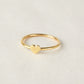 Minimalist Heart Gold Ring Silver Ring (18k gold/18k rose gold/925 sterling silver)