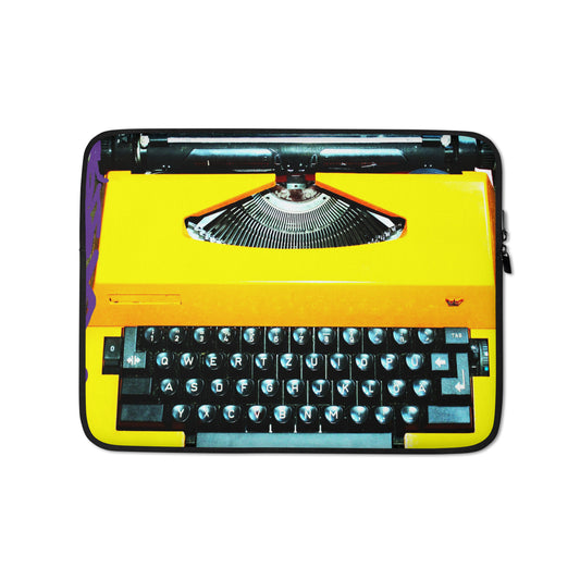 Yellow Typewriter - Laptop Sleeve ~ Sharon Dawn Collection