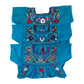 Turquoise Blue Embroidered Dress with Flowers - Made in Mexico