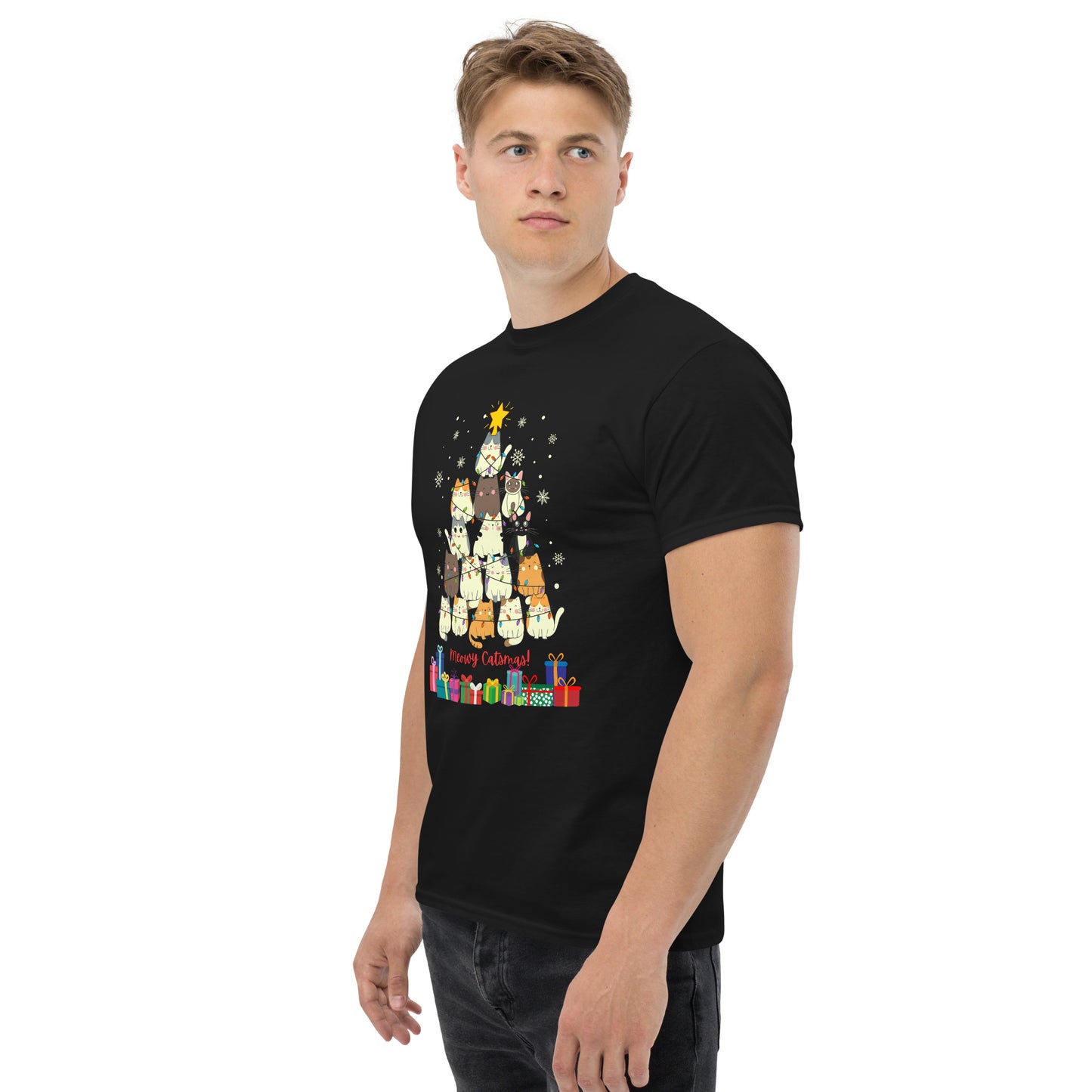 Meowy Catsmas! - Men's classic tee ~ Sharon Dawn Collection (Sale Price: $44.20 CAD)