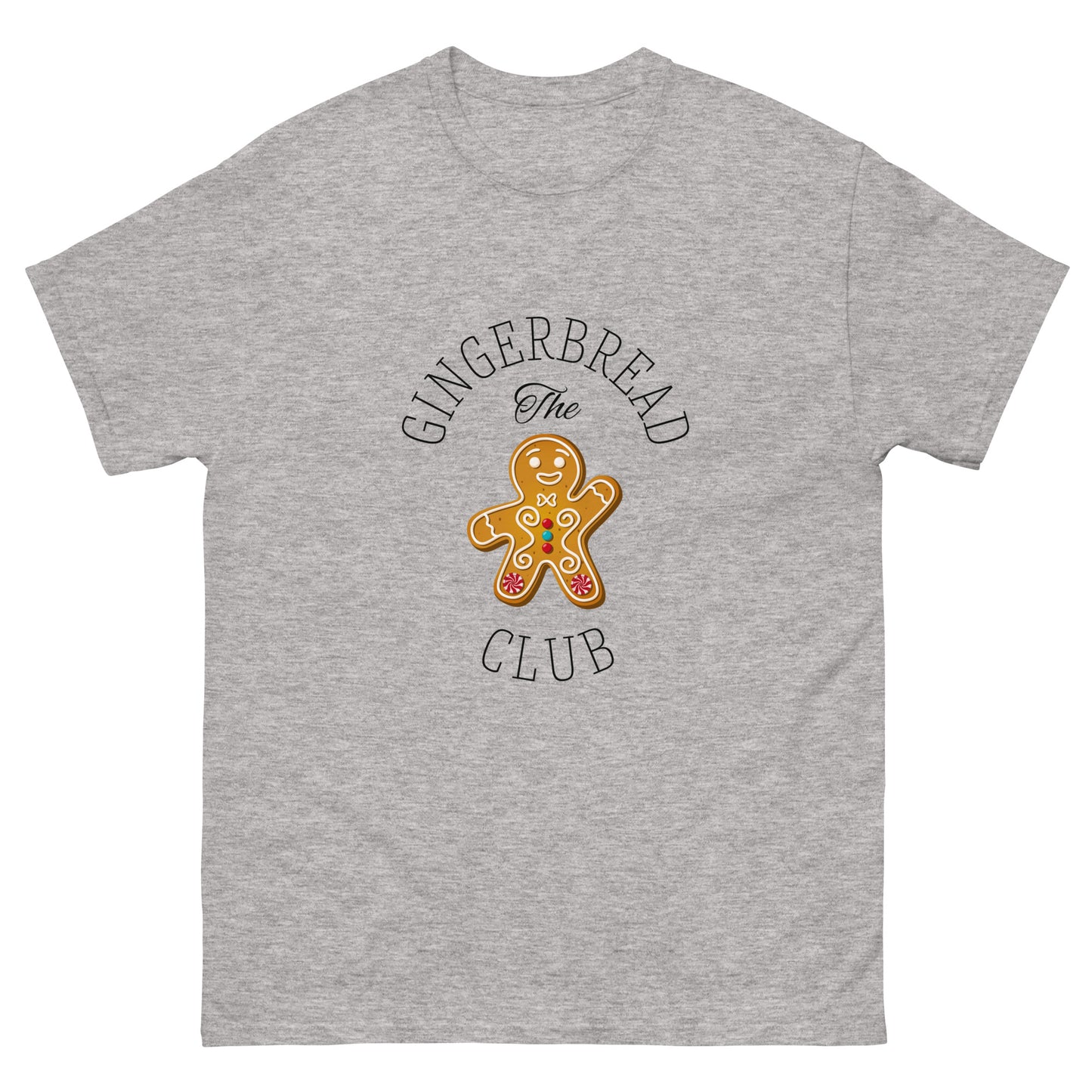 The Gingerbread Club - Men's classic tee (Sizes: S-5XL) Grey/White ~ Sharon Dawn Collection (Sale Price: $44.20 CAD)