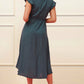 Charlie Midi Dress Short Sleeves Lace Trim (Sizes: S-1X)