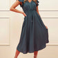 Charlie Midi Dress Short Sleeves Lace Trim (Sizes: S-1X)