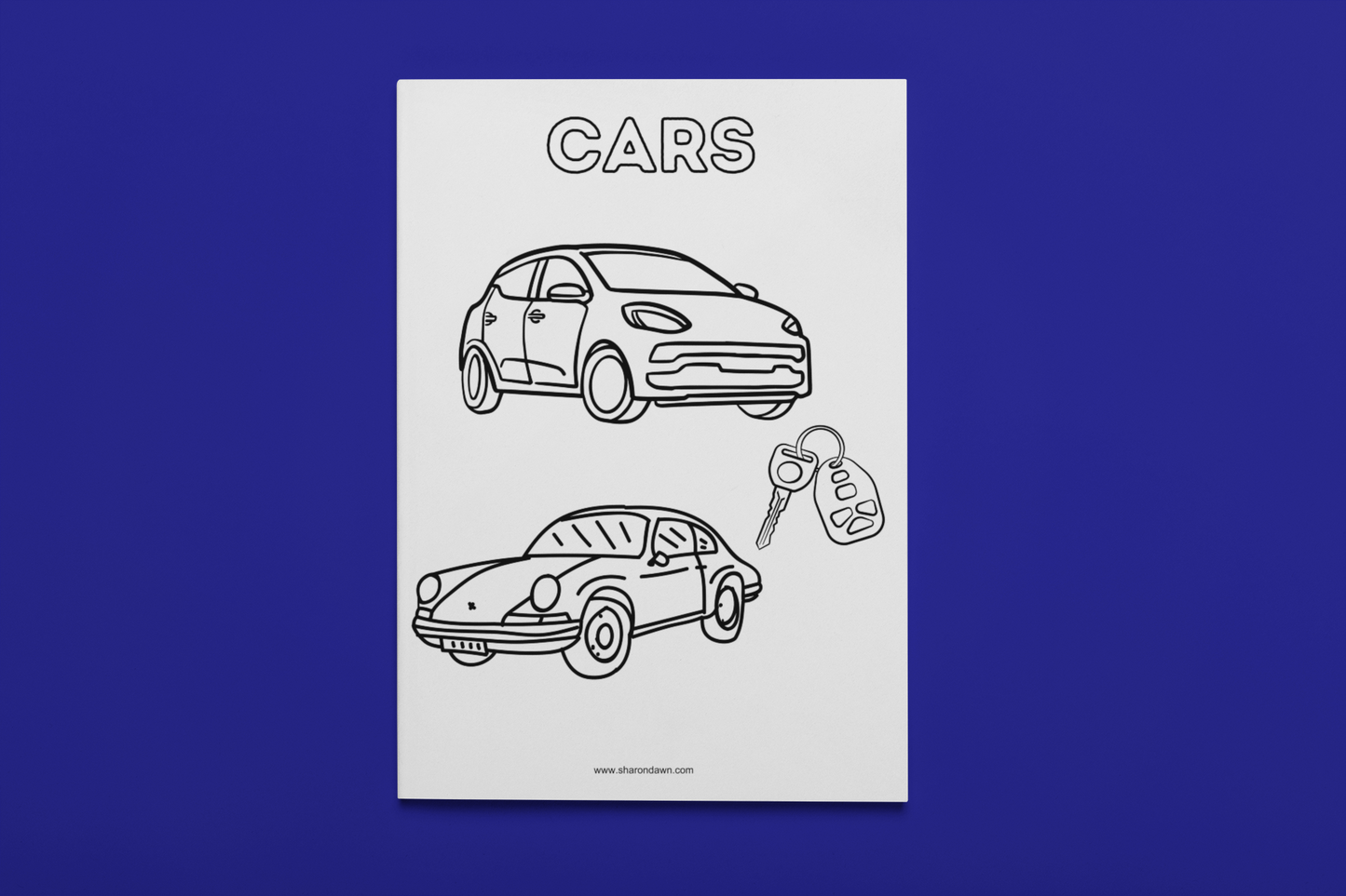 Cars - Colouring Sheet - Printable Digital Download ~ Sharon Dawn Collection