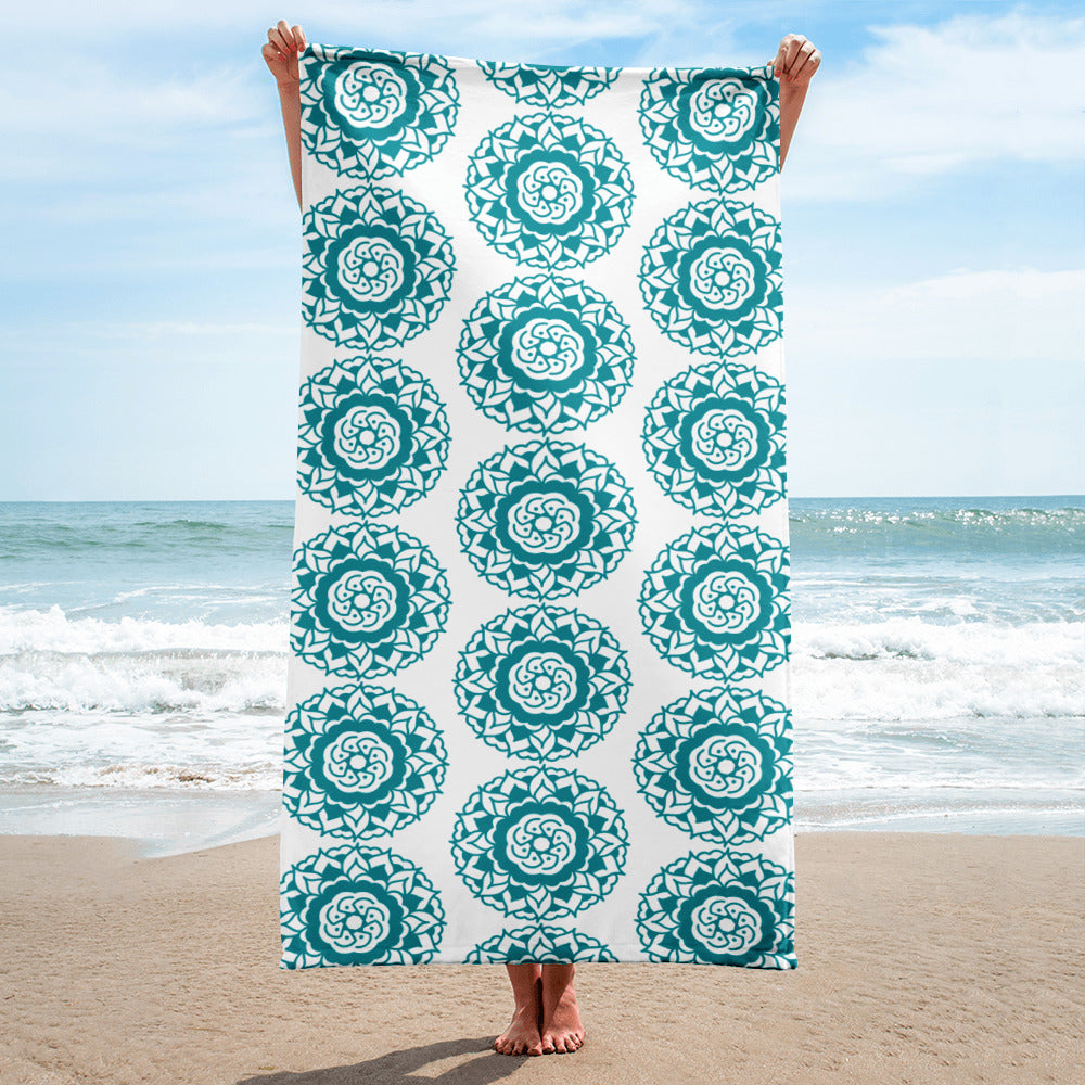 Blue Mandala - Towel ~ Sharon Dawn Collection (Sale Price: $54.39 CAD)