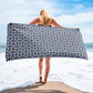 Blue & Yellow Patterned Towel - 30" x 60" - Terry Fabric - (Sale Price: $60.99 CAD)