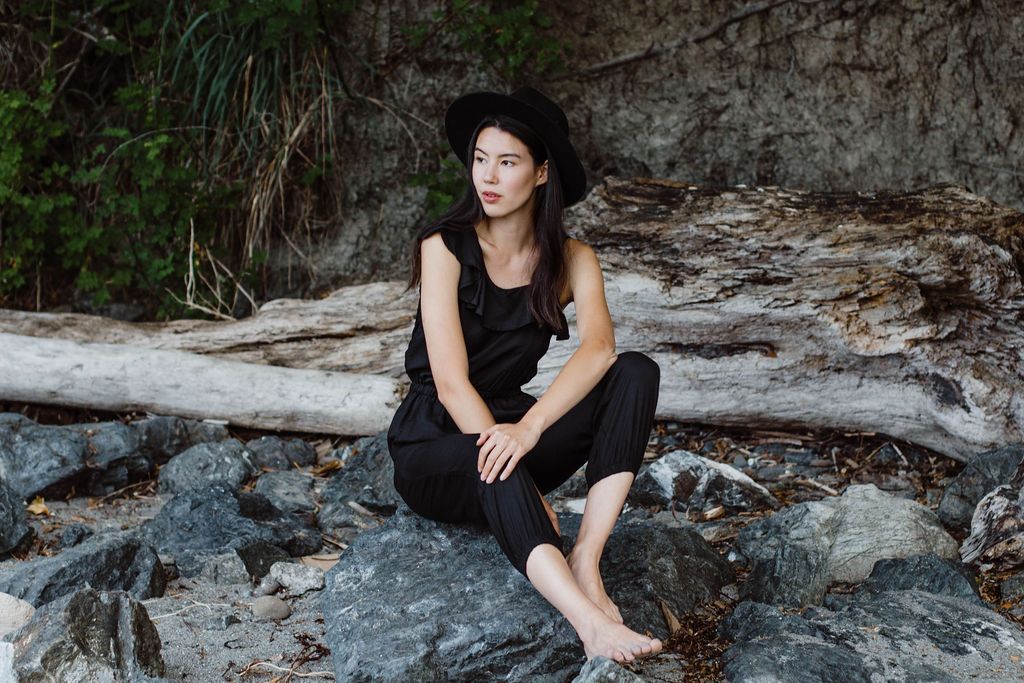 Amelia Jumpsuit | Black | 100% Rayon (Sizes: XS-XL) ~ Made in Bali/Designed in Victoria, BC