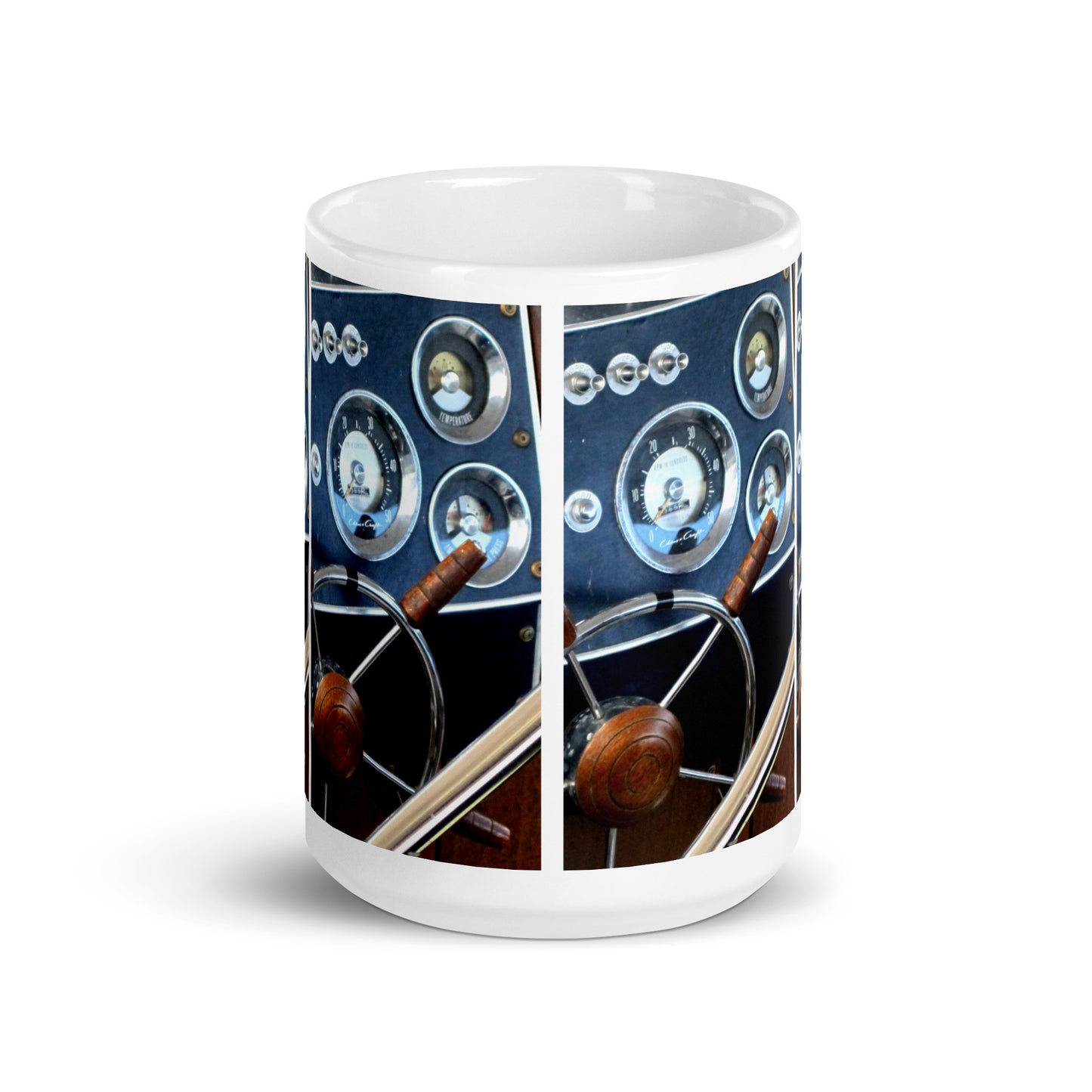 Vintage Boat - White glossy mug - Sharon Dawn Collection