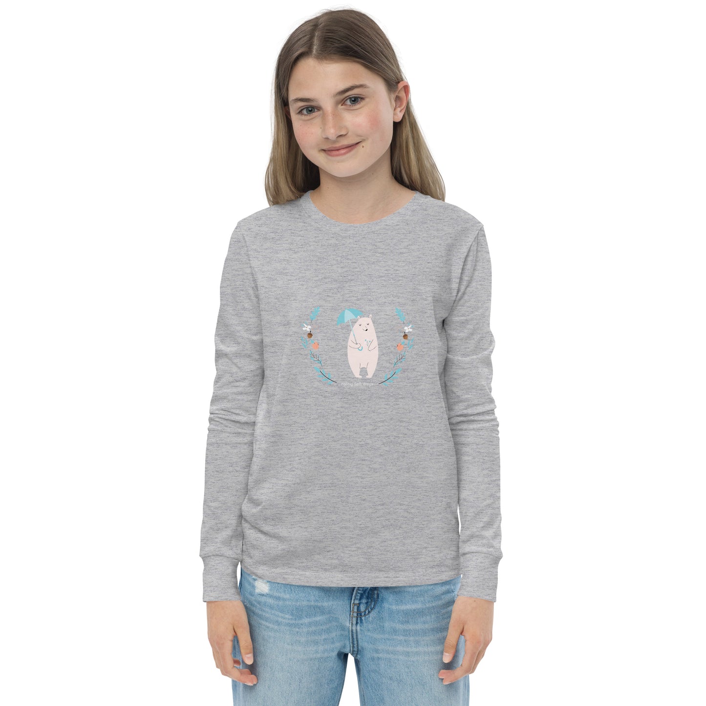 Rainy Fall Days - Youth long sleeve tee ~ Sharon Dawn Collection