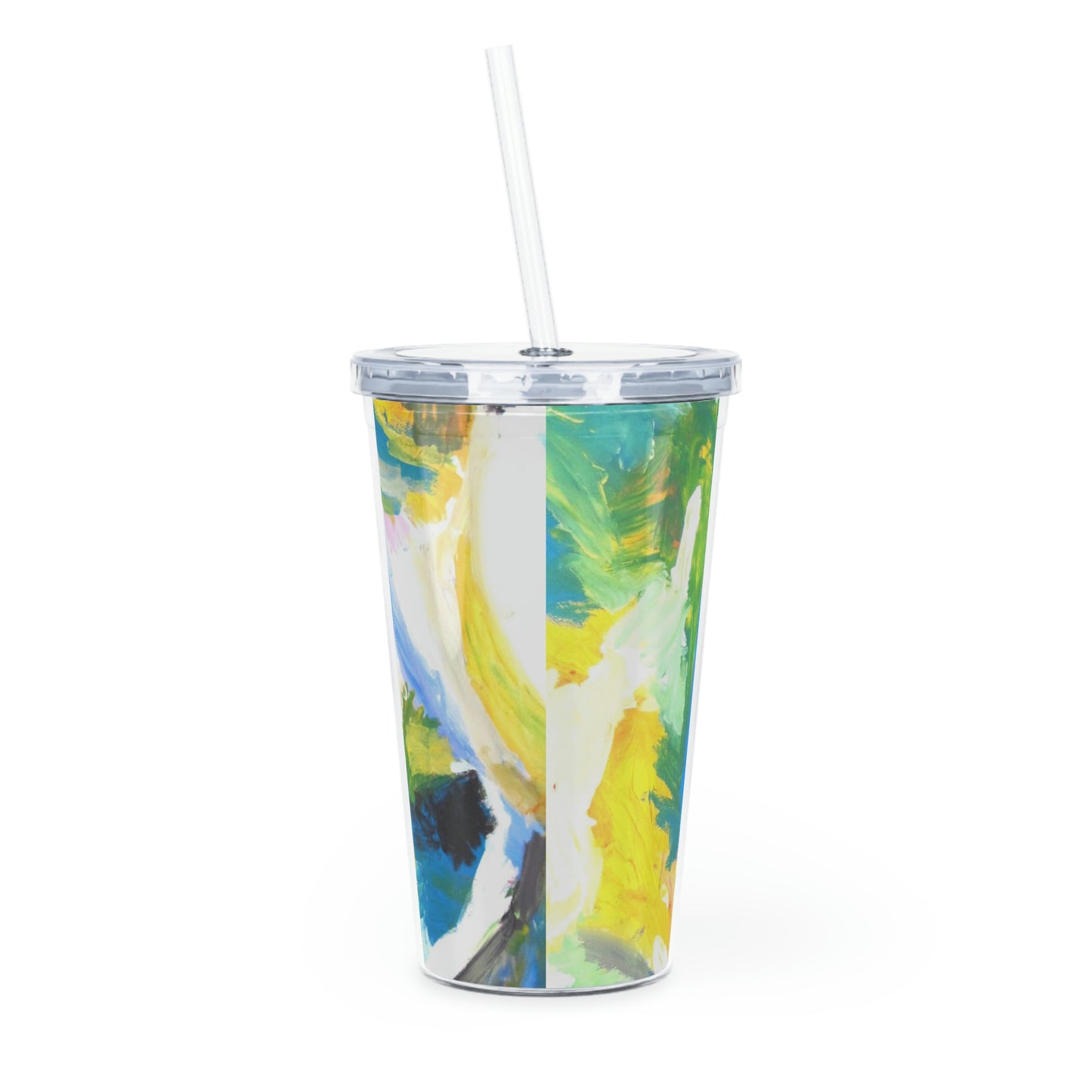 Spring - Plastic Tumbler with Straw ~ Sharon Dawn Collection - Limited Edition