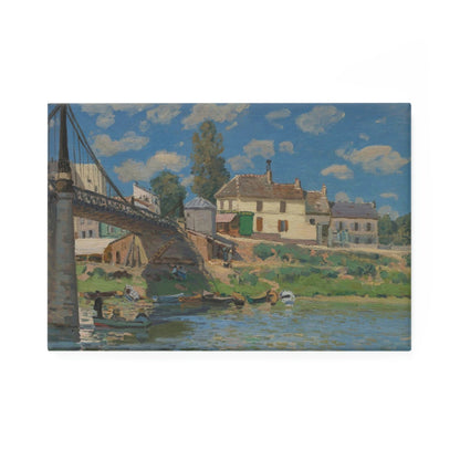 The Bridge at Villeneuve-la-Garenne - Alfred Sisley - 1872 - Button Magnet, Rectangle