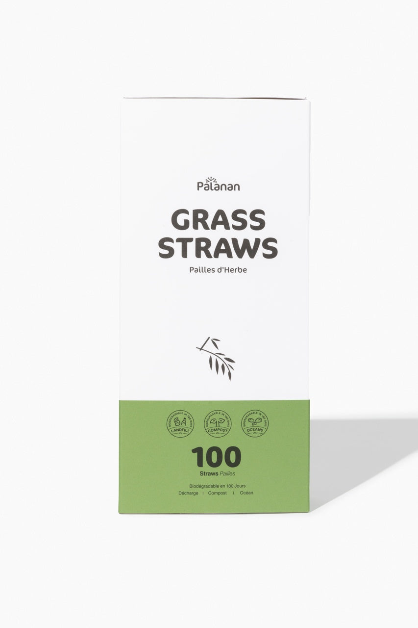 100 Grass Straws - biodegradable in 2 weeks!