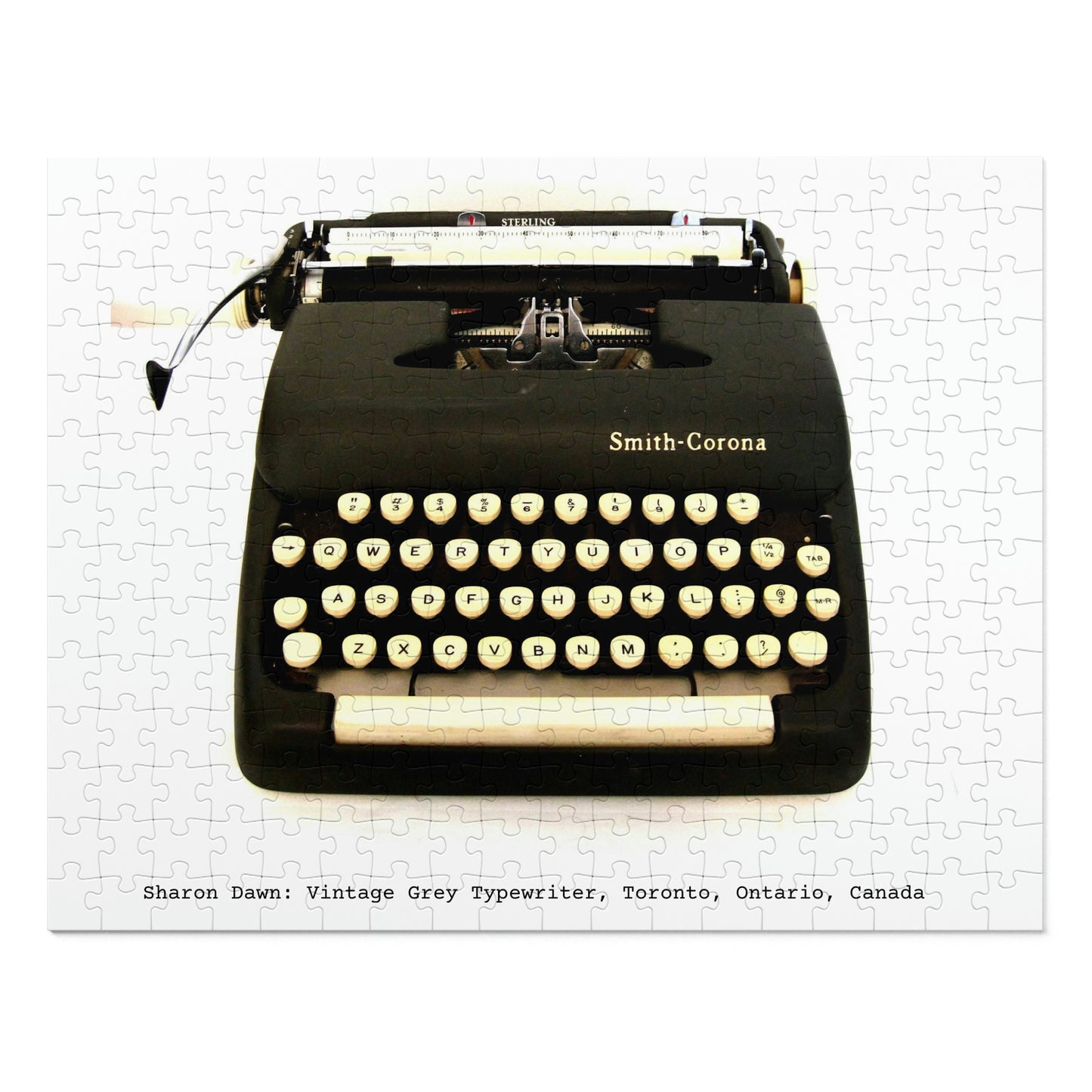 Vintage Grey Typewriter - Jigsaw Puzzle (30, 110, 252, 500,1000-Piece) - Sharon Dawn Collection