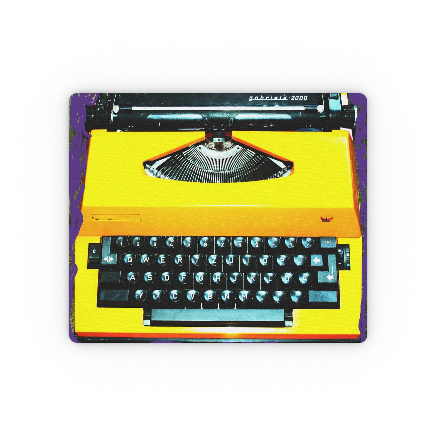 Yellow Typewriter - Rectangular Mouse Pad ~ Sharon Dawn Collection