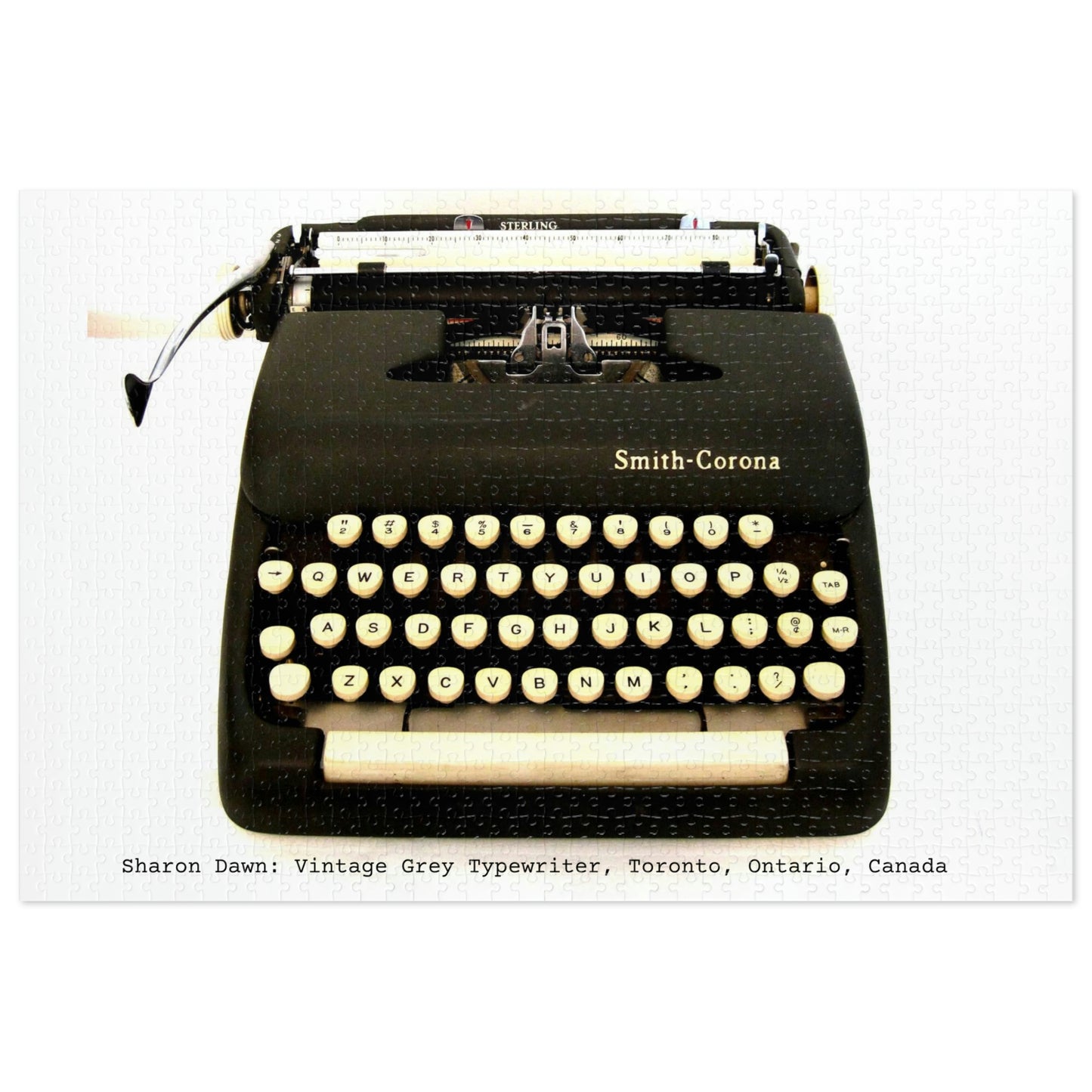 Vintage Grey Typewriter - Jigsaw Puzzle (30, 110, 252, 500,1000-Piece) - Sharon Dawn Collection