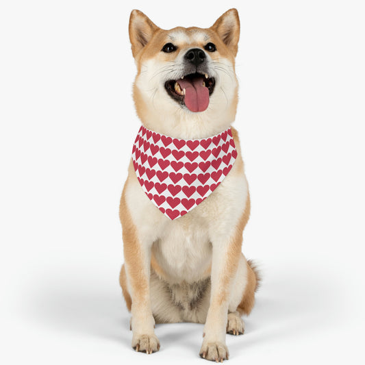 Red Heart - Pet Bandana Collar ~ Sharon  Dawn Collection