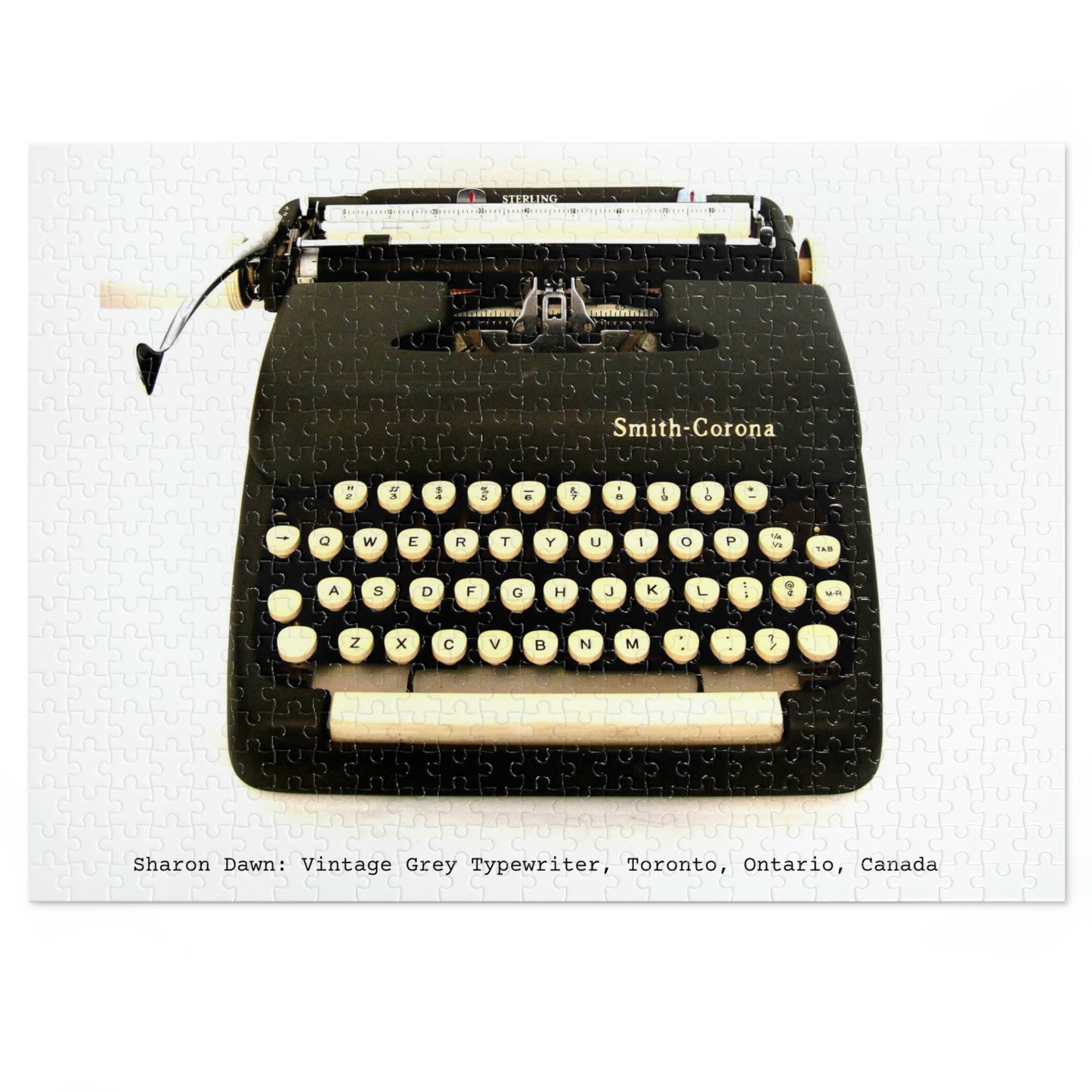 Vintage Grey Typewriter - Jigsaw Puzzle (30, 110, 252, 500,1000-Piece) - Sharon Dawn Collection