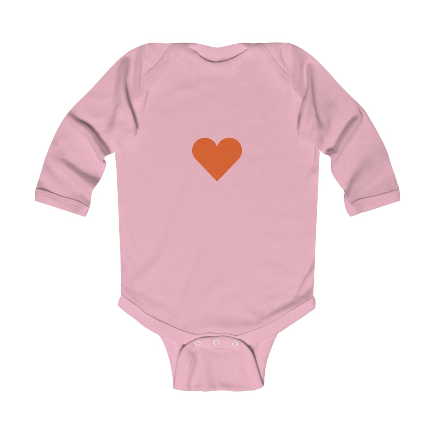 Orange Heart - Infant Long Sleeve Bodysuit ~ Sharon Dawn Collection