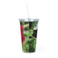 Morning Rose - Plastic Tumbler with Straw ~ Sharon Dawn Collection - Limited Edition