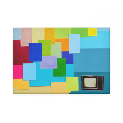 Technicolour TV - Collage - Button Magnet, Rectangle ~ Sharon Dawn Collection