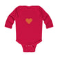 Orange Heart - Infant Long Sleeve Bodysuit ~ Sharon Dawn Collection