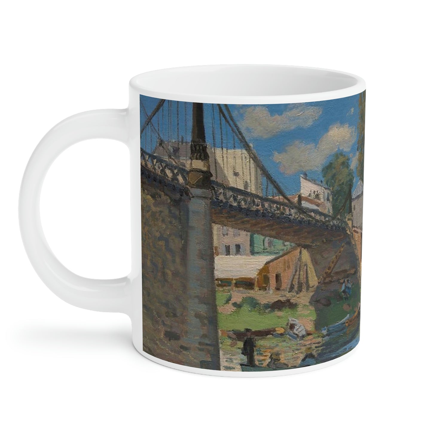 The Bridge at Villeneuve-la-Garenne - Alfred Sisley - 1872 - Ceramic Mugs (11oz\20oz)