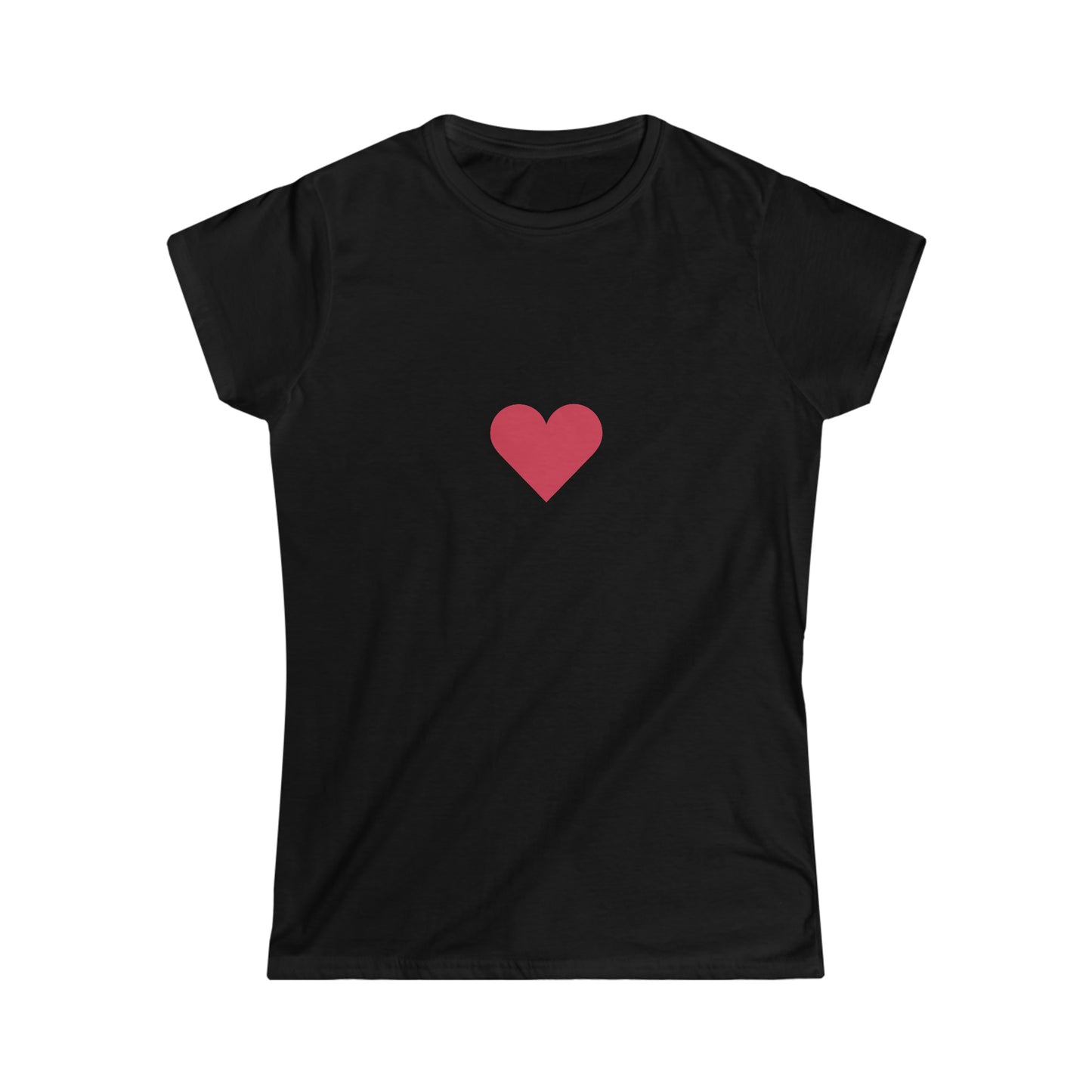 Red Heart Round Neck - Women's Softstyle Tee ~ Sharon Dawn Collection