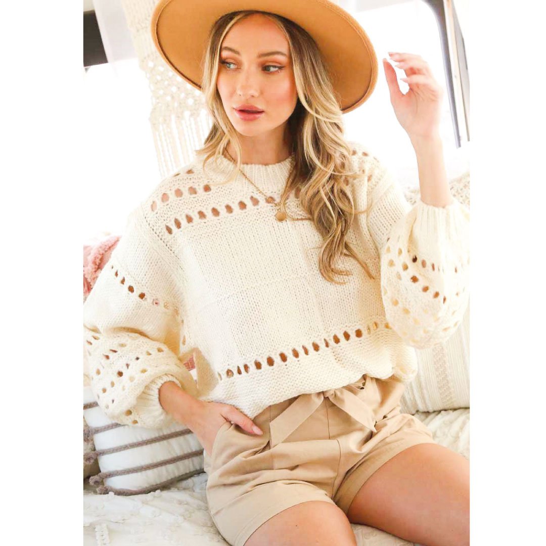 Open Knit Sweater (Sale Price: $65.44 CAD)