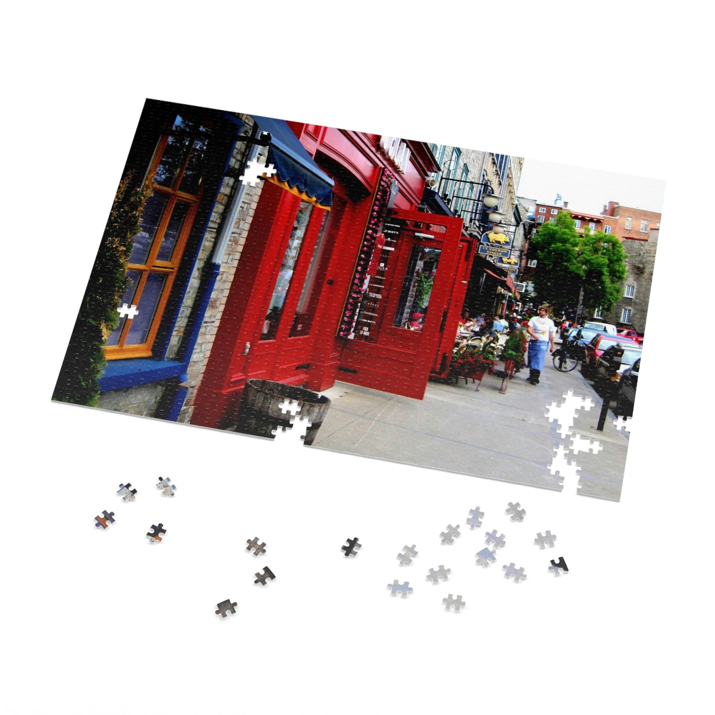 Cafe Walk - Jigsaw Puzzle (30, 110, 252, 500,1000-Piece) - Sharon Dawn Collection