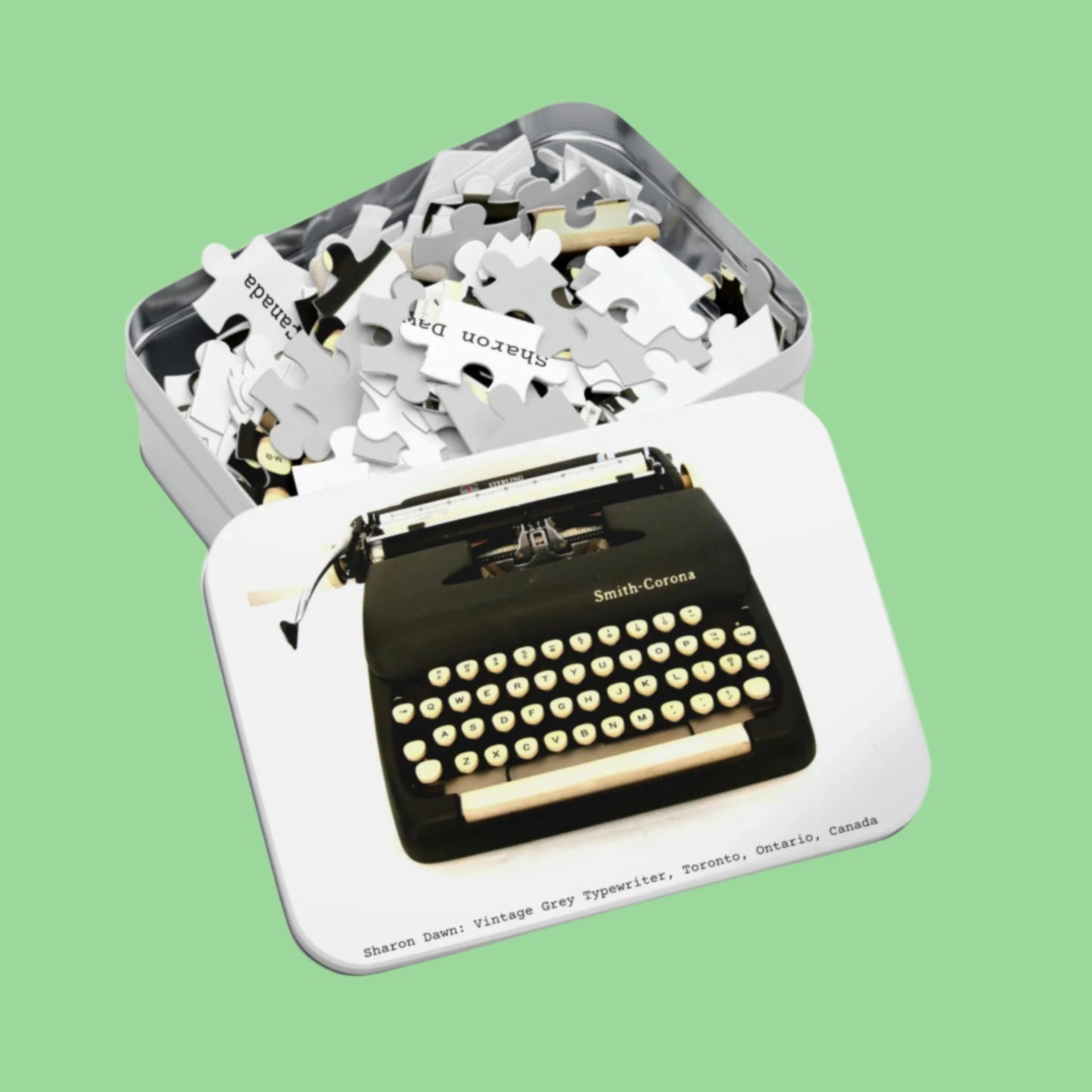 Vintage Grey Typewriter - Jigsaw Puzzle (30, 110, 252, 500,1000-Piece) - Sharon Dawn Collection