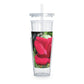 Morning Rose - Plastic Tumbler with Straw ~ Sharon Dawn Collection - Limited Edition