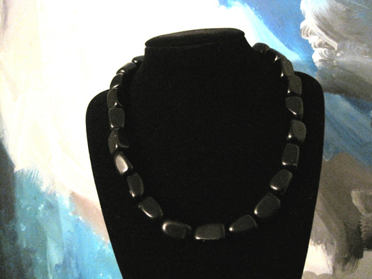 Black Glass Bead Necklace ~ Sharon Dawn Collection