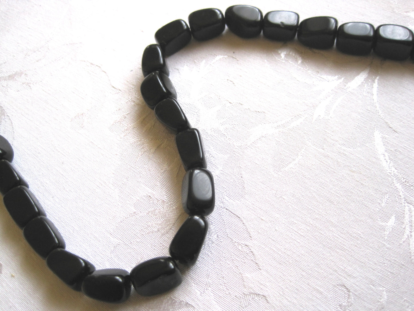 Black Glass Bead Necklace ~ Sharon Dawn Collection