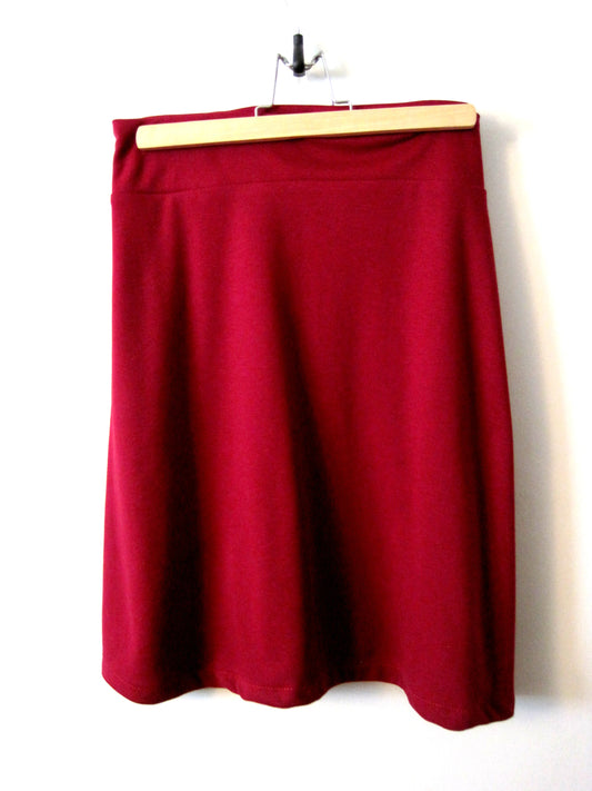 Red Cotton Jersey Skirt ~ Sharon Dawn Collection