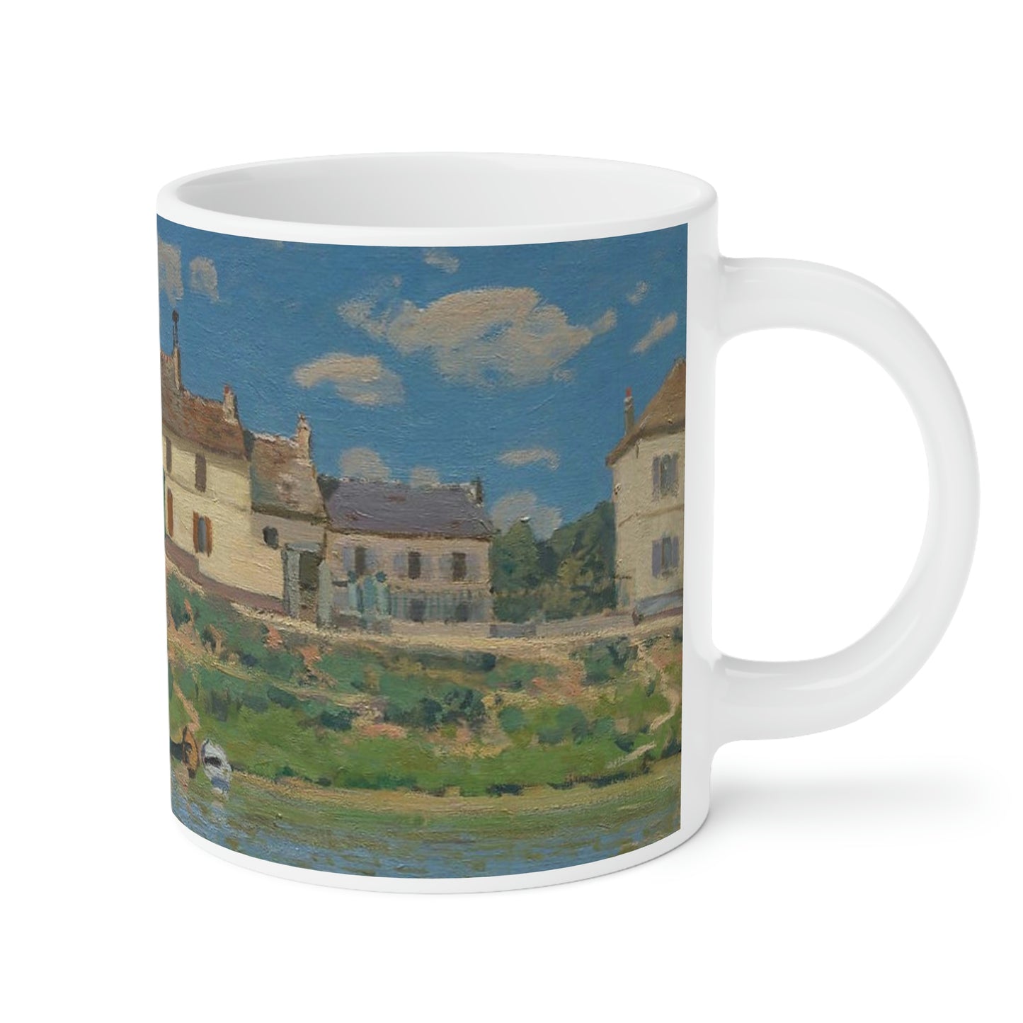 The Bridge at Villeneuve-la-Garenne - Alfred Sisley - 1872 - Ceramic Mugs (11oz\20oz)