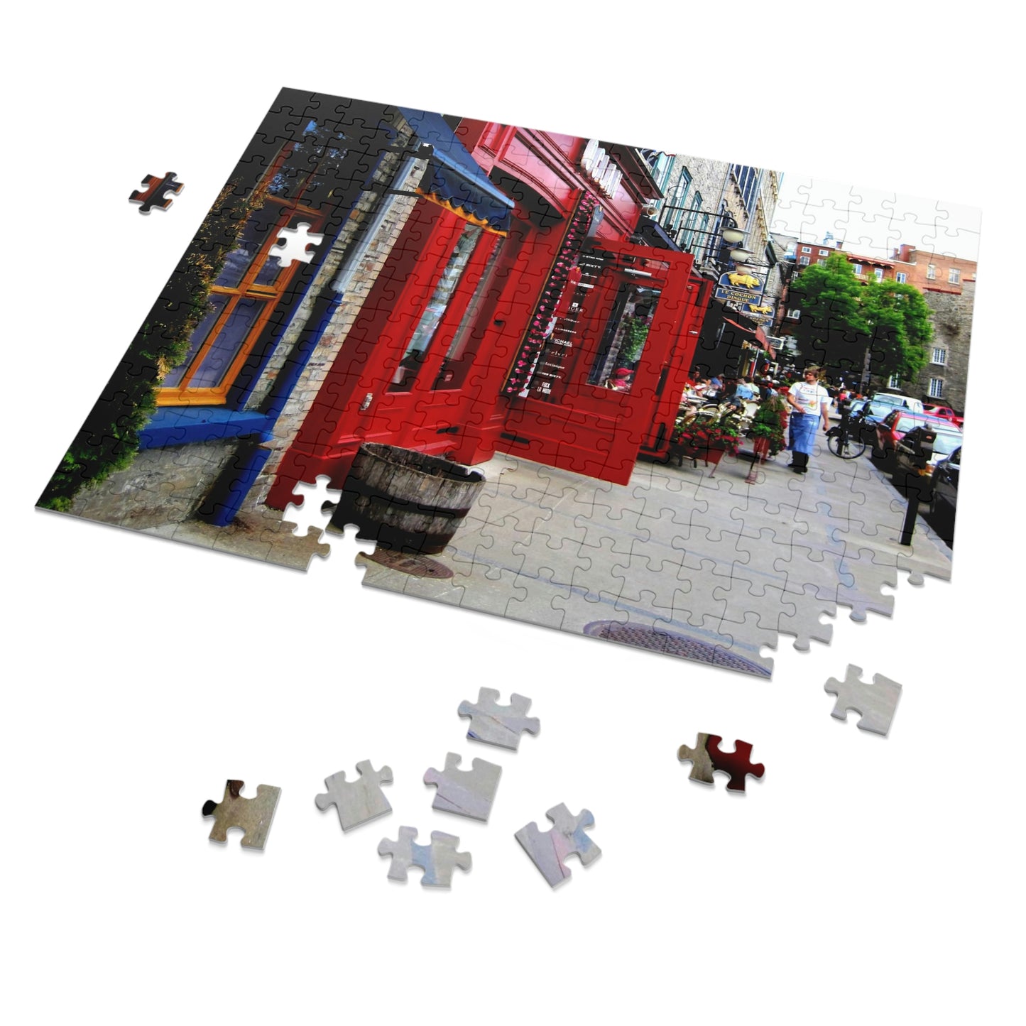 Cafe Walk - Jigsaw Puzzle (30, 110, 252, 500,1000-Piece) - Sharon Dawn Collection