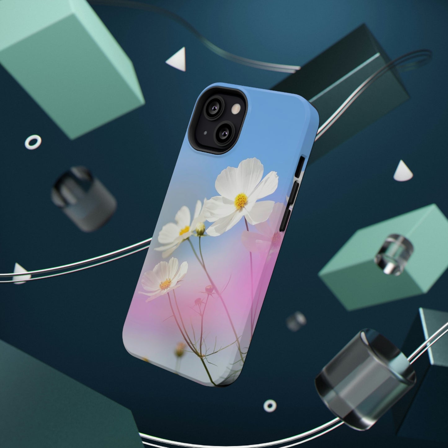 White Flowers - Impact-Resistant Cases - Phone Case