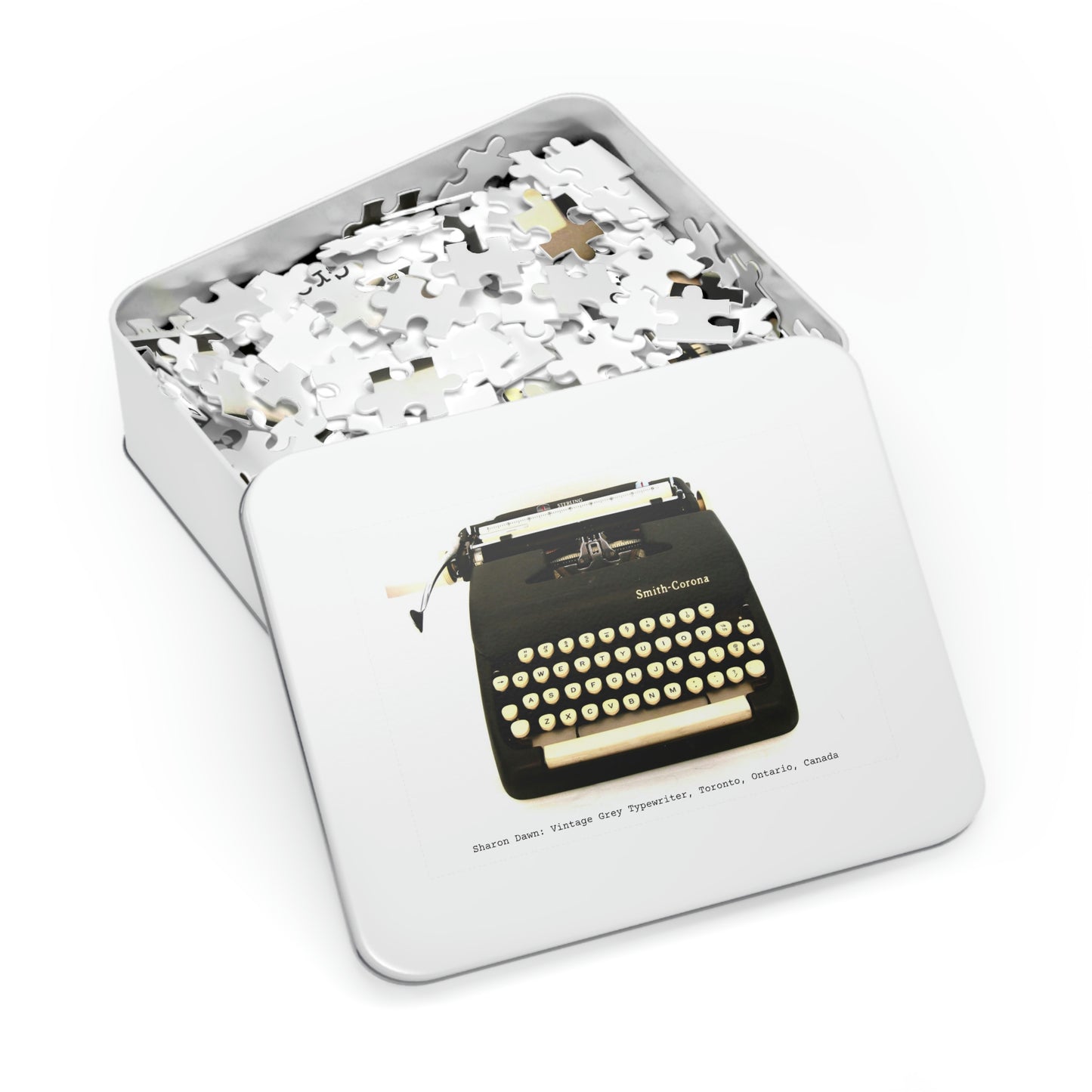 Vintage Grey Typewriter - Jigsaw Puzzle (30, 110, 252, 500,1000-Piece) - Sharon Dawn Collection